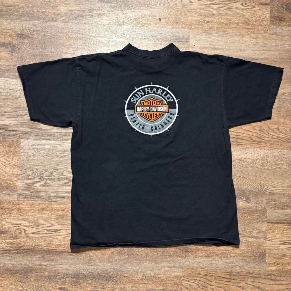 Vintage Harley Davidson Phoenix Flame Bird Black Shirt Men’s Size XXL - Picture 5 of 6